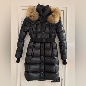 SAM Millennium Black Puffer Coat with Fur Collar